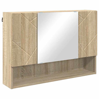 Badezimmermöbel-Set 4 stk. Sonoma-Eiche 35 x 30 x 192 cm