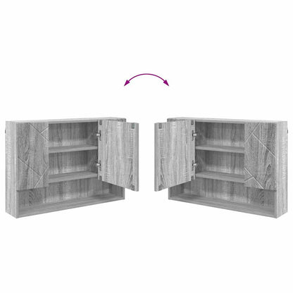 Badezimmermöbel-Set 4 stk. Graues Sonoma 35 x 30 x 192 cm