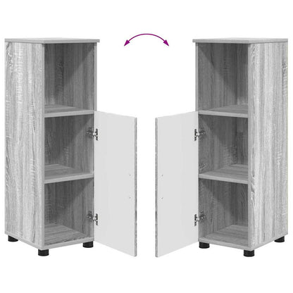 Badezimmermöbel-Set 4 stk. Graues Sonoma 35 x 30 x 192 cm