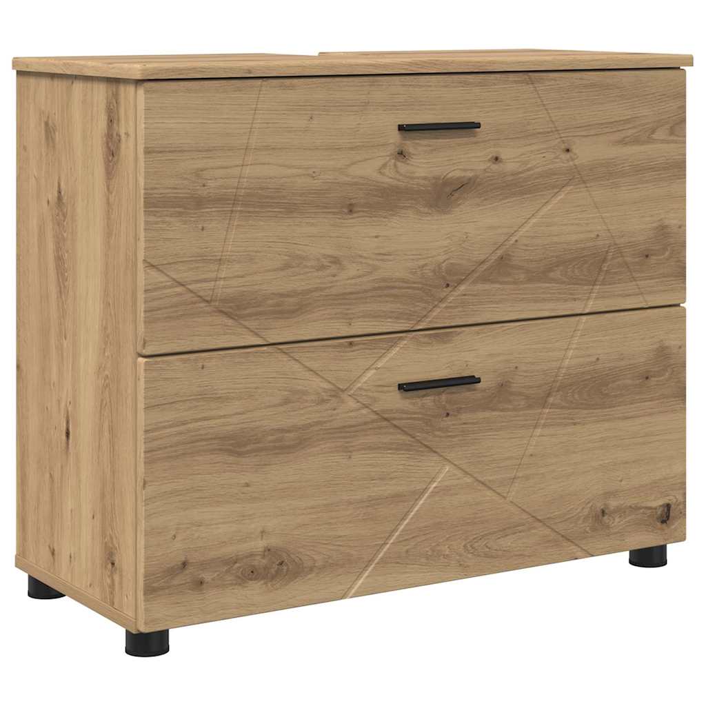 Badezimmermöbel-Set 4 Stk. Artisan-Eiche 35 x 30 x 192 cm