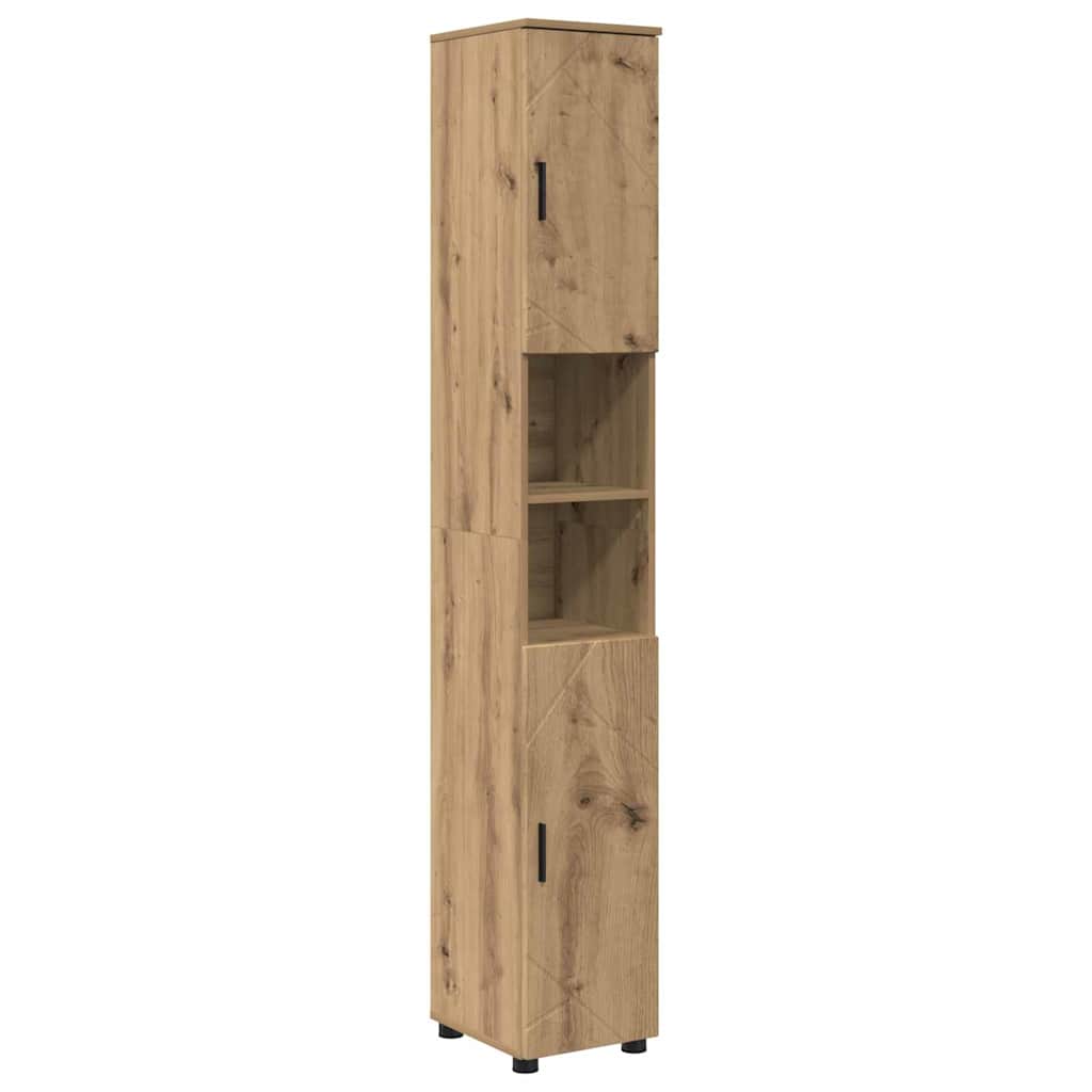 Badezimmermöbel-Set 4 Stk. Artisan-Eiche 35 x 30 x 192 cm