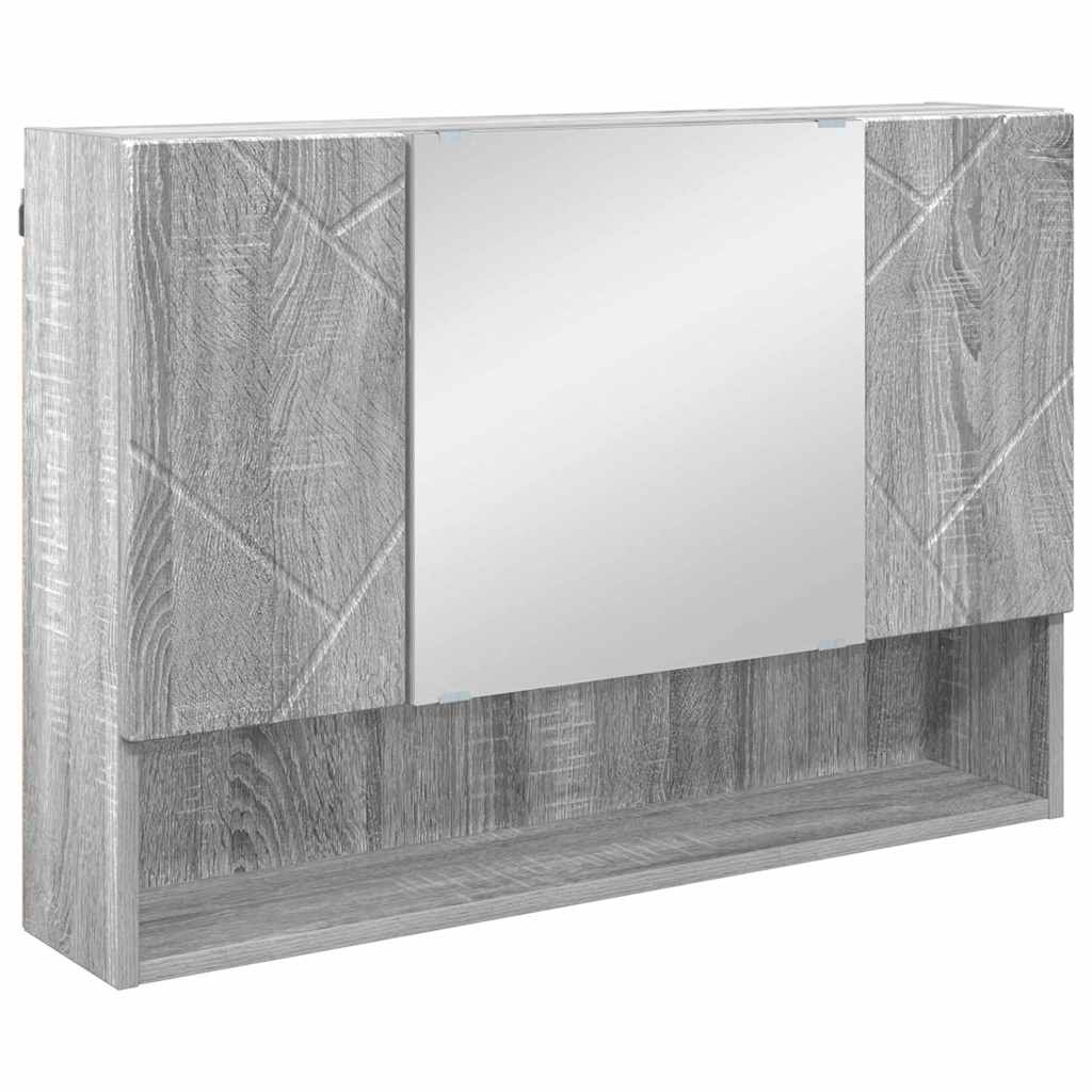Badezimmermöbel-Set 5 stk. Graues Sonoma 35 x 30 x 192 cm