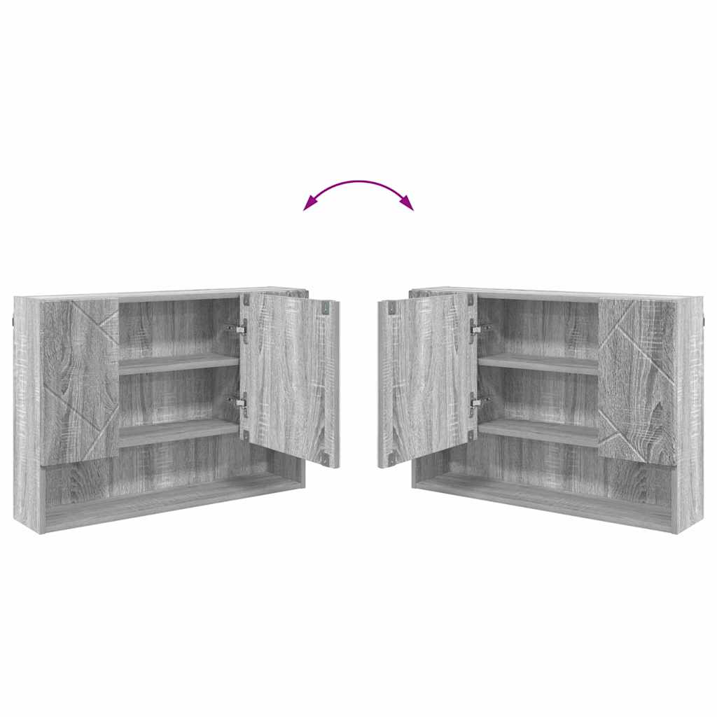 Badezimmermöbel-Set 5 stk. Graues Sonoma 35 x 30 x 192 cm