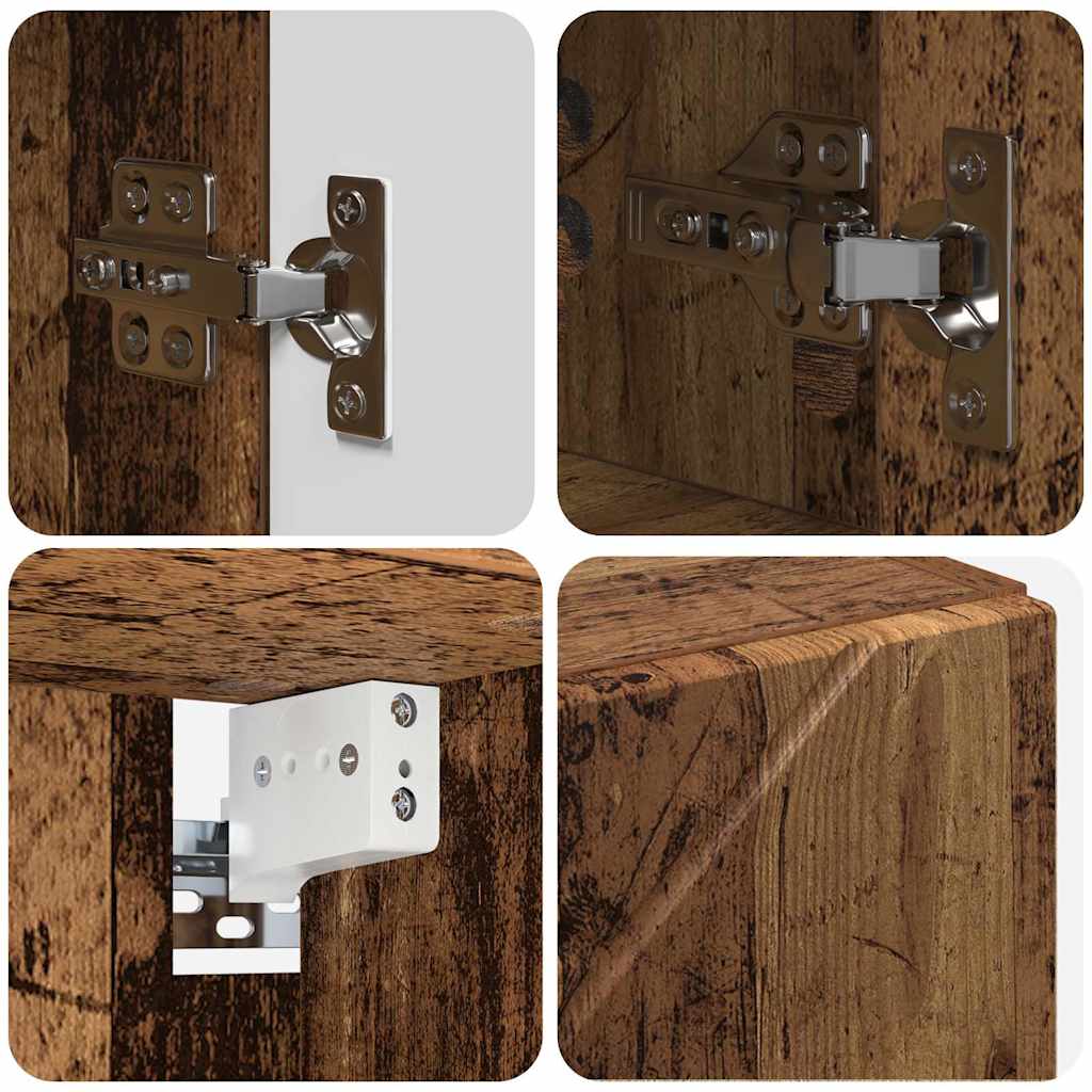 Badezimmermöbel-Set 5 stk. Altholz 35 x 30 x 192 cm