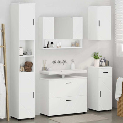 Badezimmermöbel-Set 5 stk. Weiß 35 x 30 x 192 cm