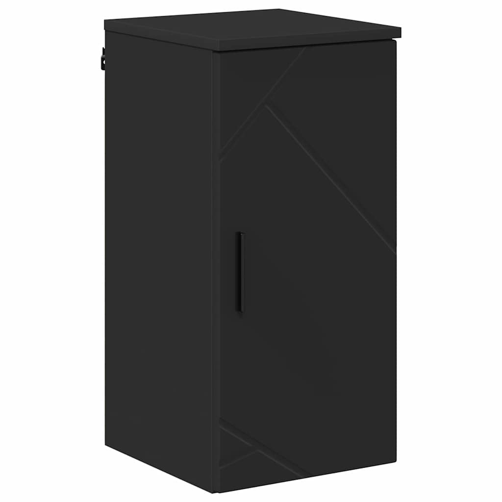 Badezimmermöbel-Set 5 stk. Schwarz 35 x 30 x 192 cm