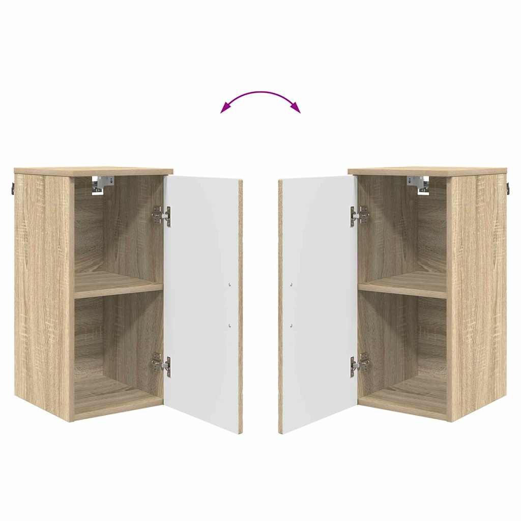 Badezimmermöbel-Set 5 pcs Sonoma-Eiche Sperrholz und Metall
