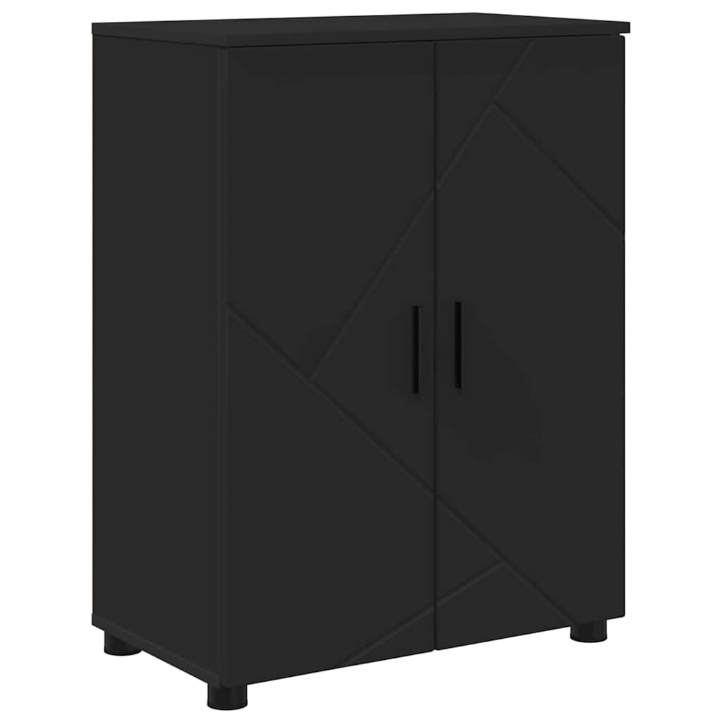 Badezimmermöbel-Set 4 stk. Schwarz 35 x 30 x 192 cm