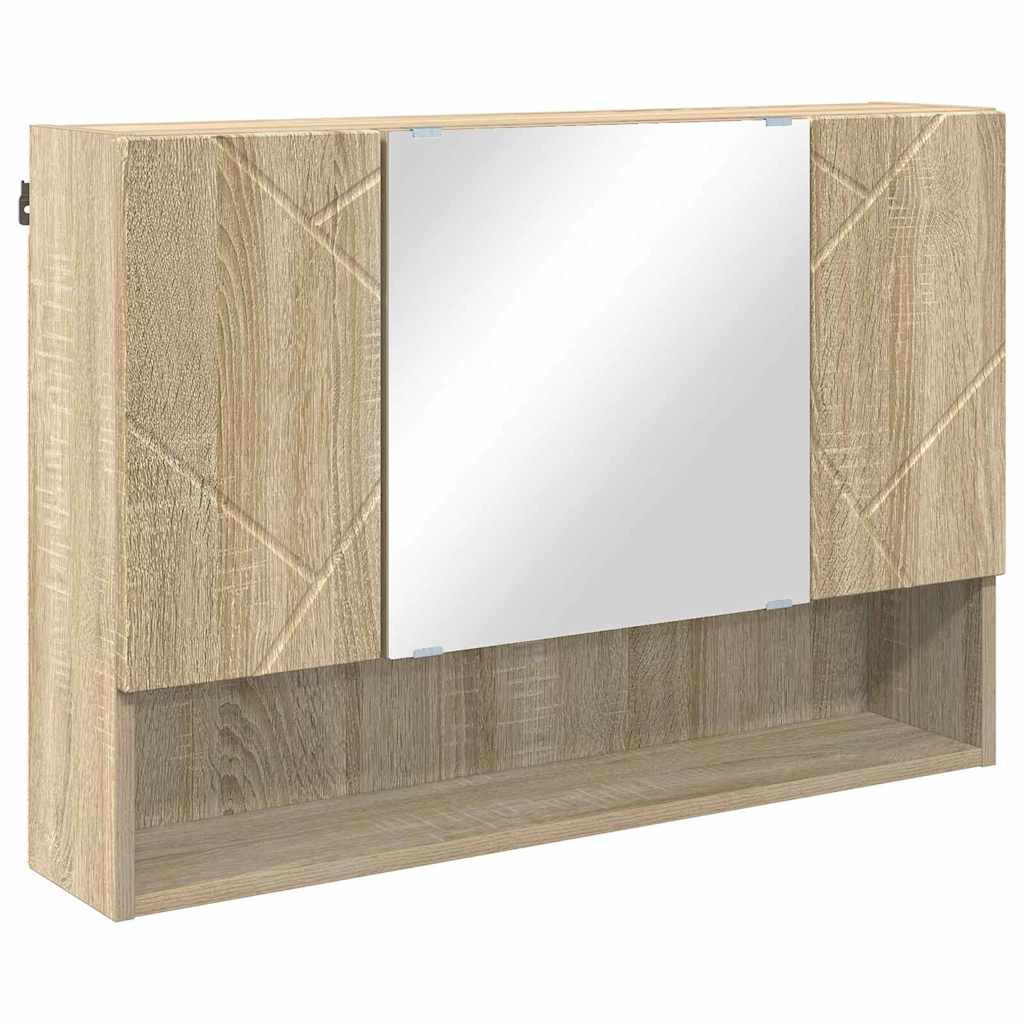 Badezimmermöbel-Set 4 stk. Sonoma-Eiche 35 x 30 x 192 cm