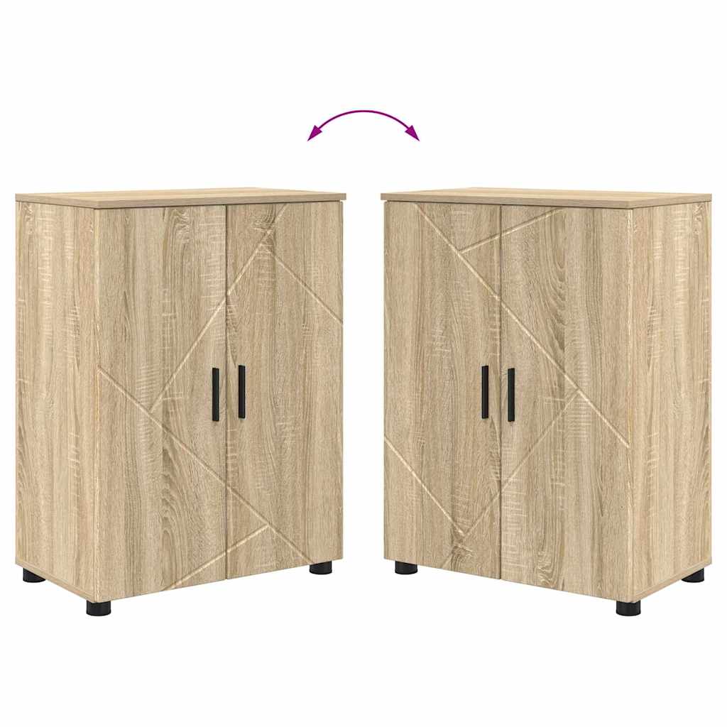 Badezimmermöbel-Set 4 stk. Sonoma-Eiche 35 x 30 x 192 cm
