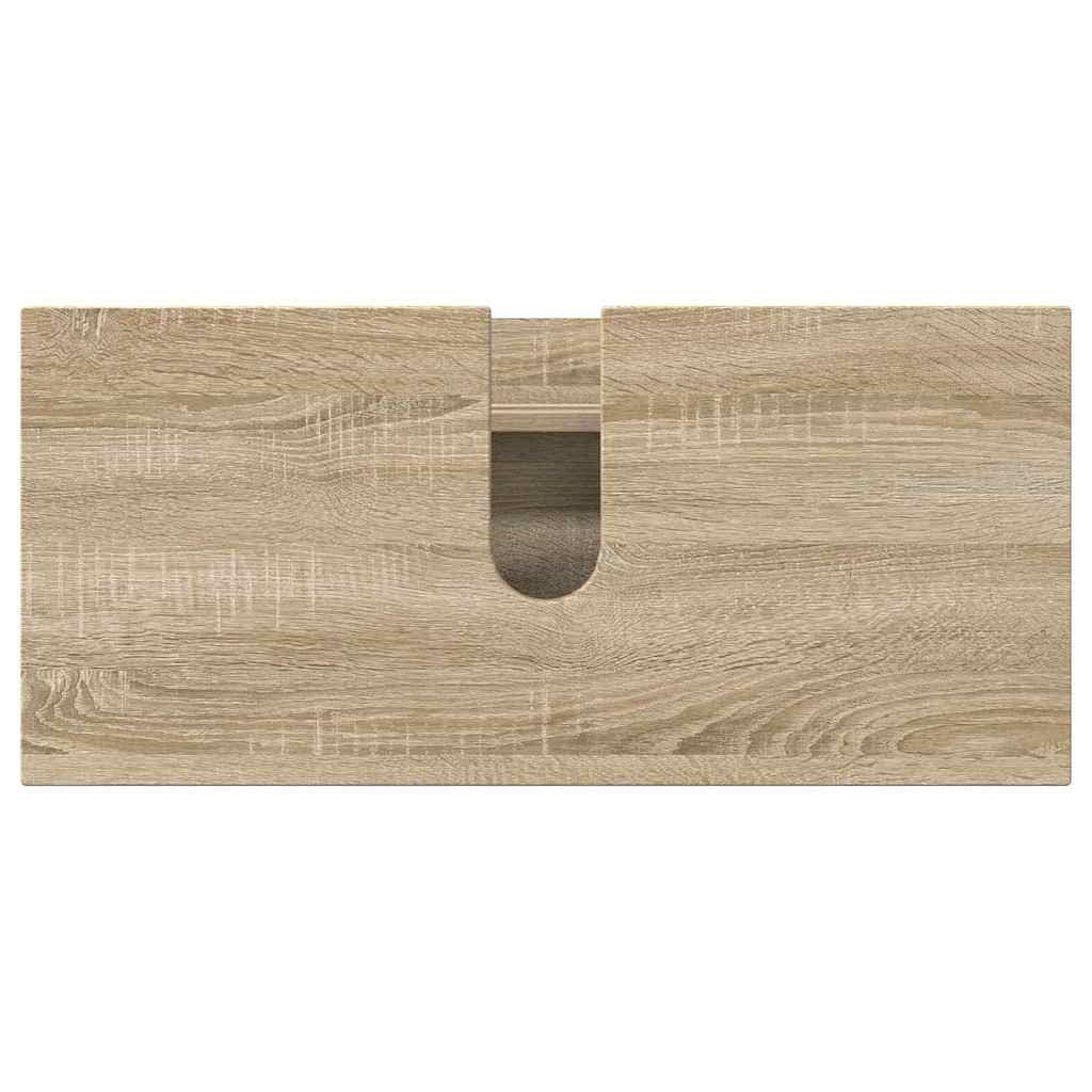 Badezimmermöbel-Set 4 stk. Sonoma-Eiche 35 x 30 x 192 cm