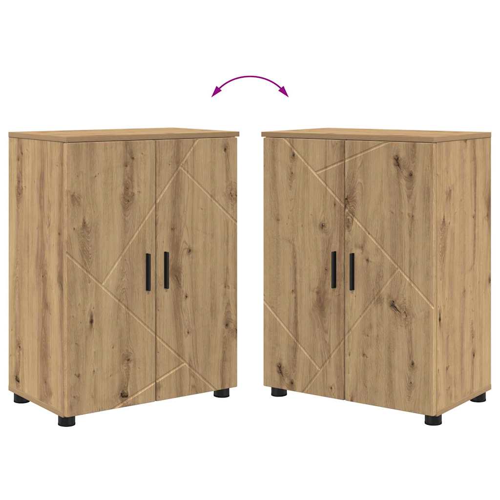 Badezimmermöbel-Set 4 Stk. Artisan-Eiche 35 x 30 x 192 cm
