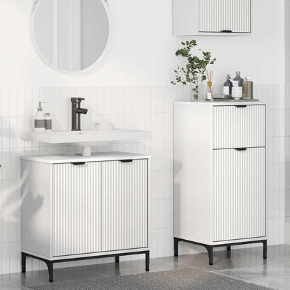 Badezimmermöbel-Set 2 stk. Weiß 39,5 x 36 x 88 cm
