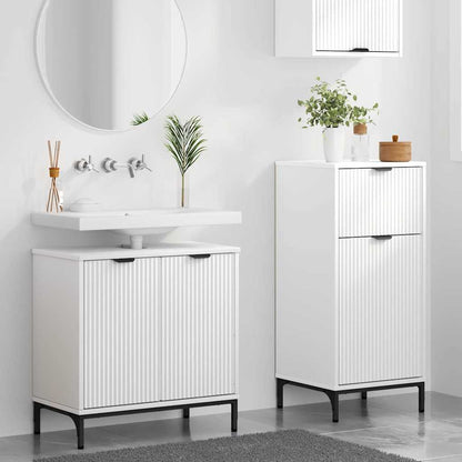 Badezimmermöbel-Set 2 stk. Weiß 39,5 x 36 x 88 cm