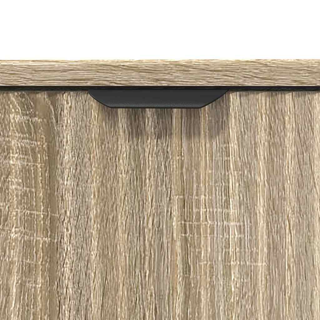 Badezimmermöbel-Set 2 pcs Sonoma-Eiche Sperrholz und Metall