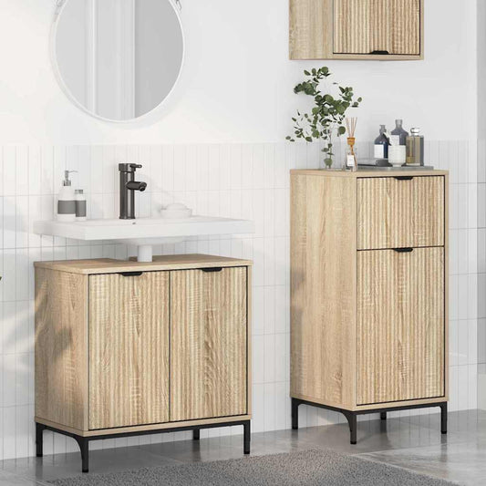 Badezimmermöbel-Set 2 stk. Sonoma-Eiche 39,5 x 36 x 88 cm