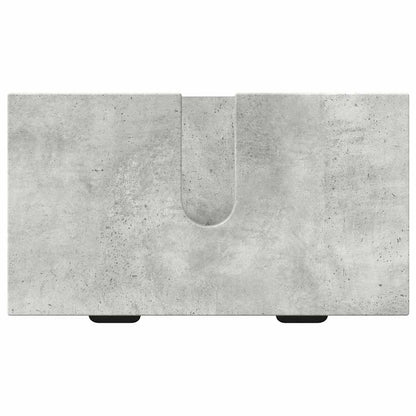 Badezimmermöbel-Set 2 Stk. Betongrau Sperrholz und Metall