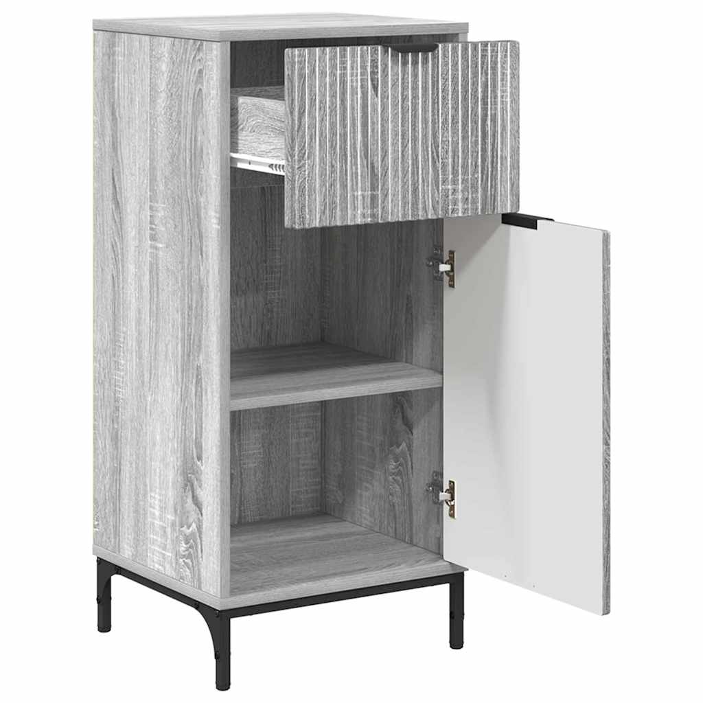 Badezimmermöbel-Set 2 stk. Graues Sonoma 39,5 x 36 x 88 cm