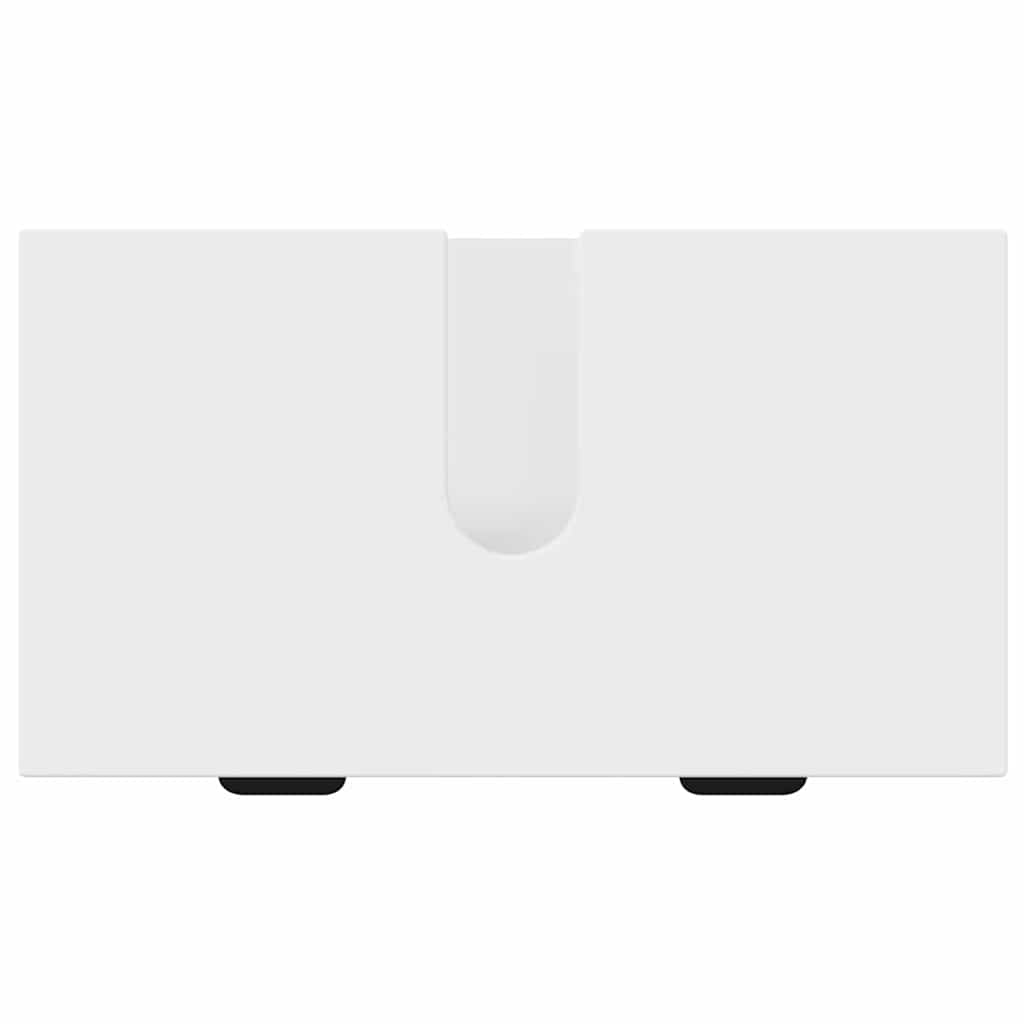 Badezimmermöbel-Set mit Regal 3 pcs Weiß Sperrholz und Metall