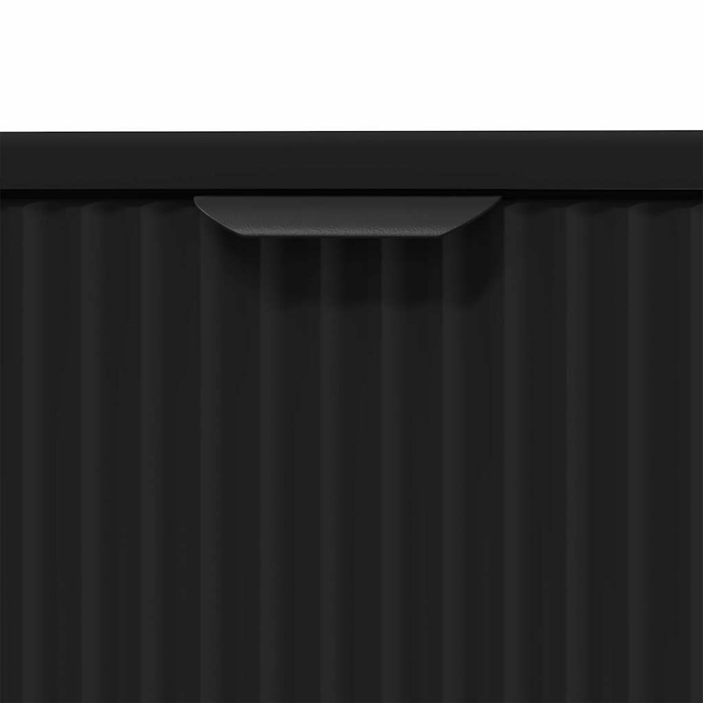 Badezimmermöbel-Set 3 stk. Schwarz 39,5 x 36 x 88 cm