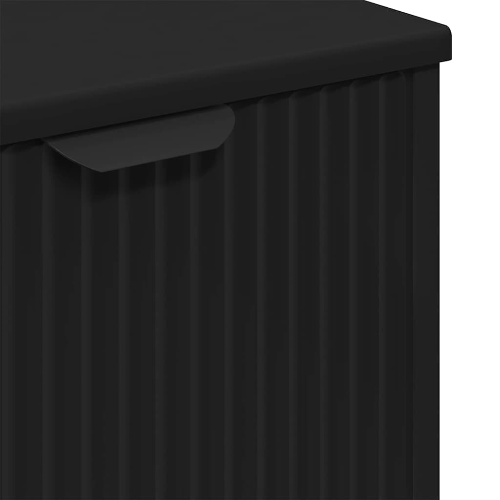 Badezimmermöbel-Set 3 stk. Schwarz 39,5 x 36 x 88 cm