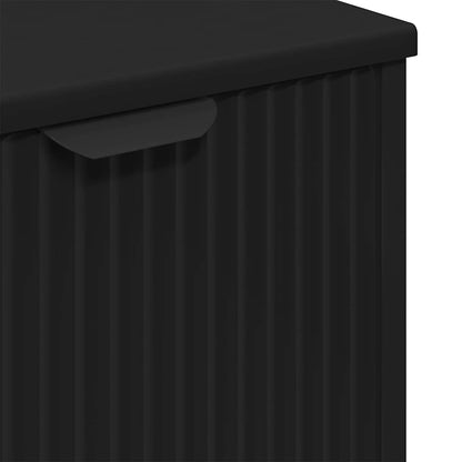 Badezimmermöbel-Set 3 stk. Schwarz 39,5 x 36 x 88 cm