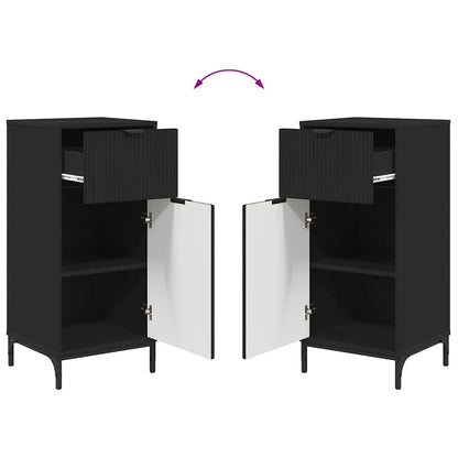 Badezimmermöbel-Set 3 stk. Schwarz 39,5 x 36 x 88 cm