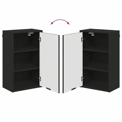 Badezimmermöbel-Set 3 stk. Schwarz 39,5 x 36 x 88 cm