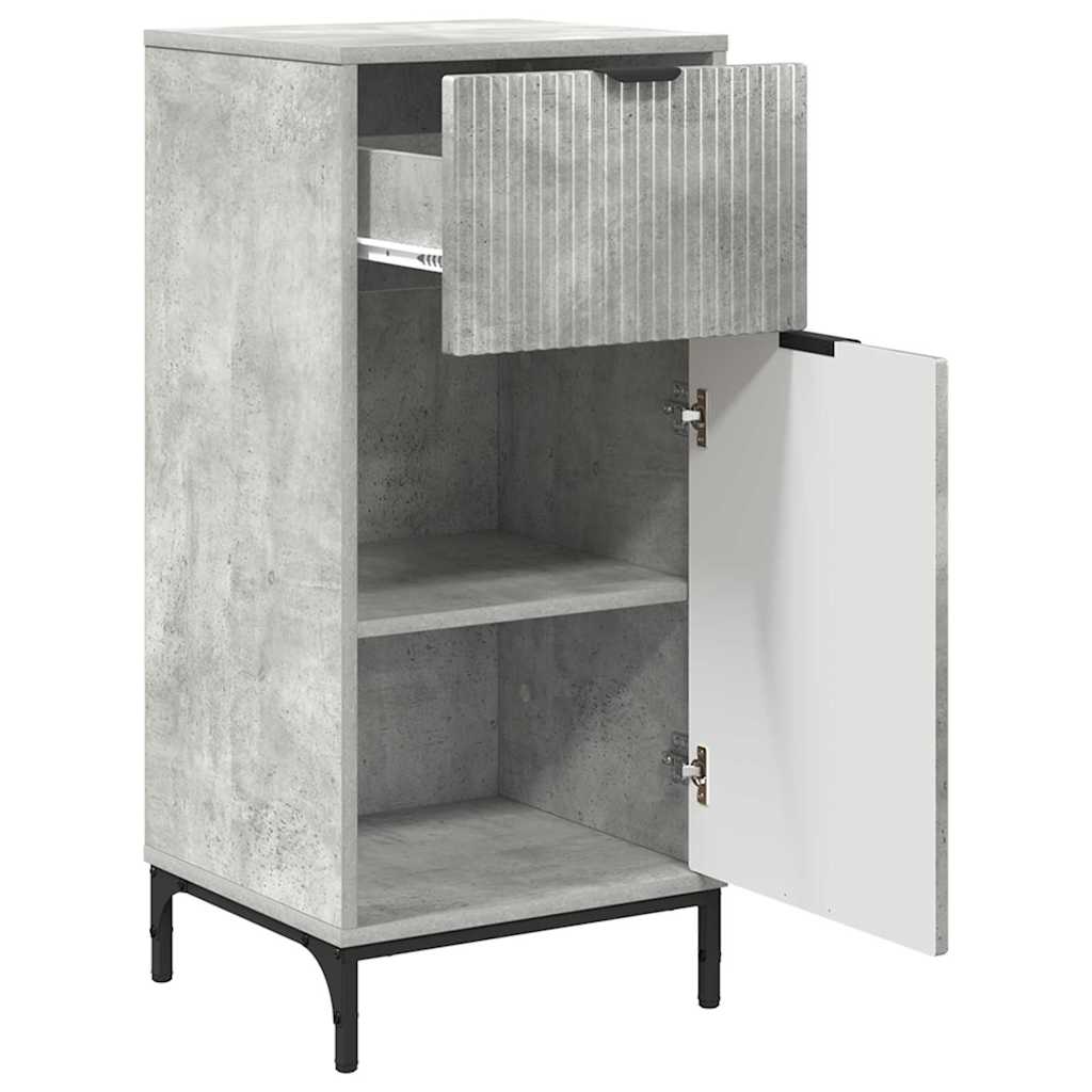 Badezimmermöbel-Set 3 stk. Beton Grau 39,5 x 36 x 88 cm