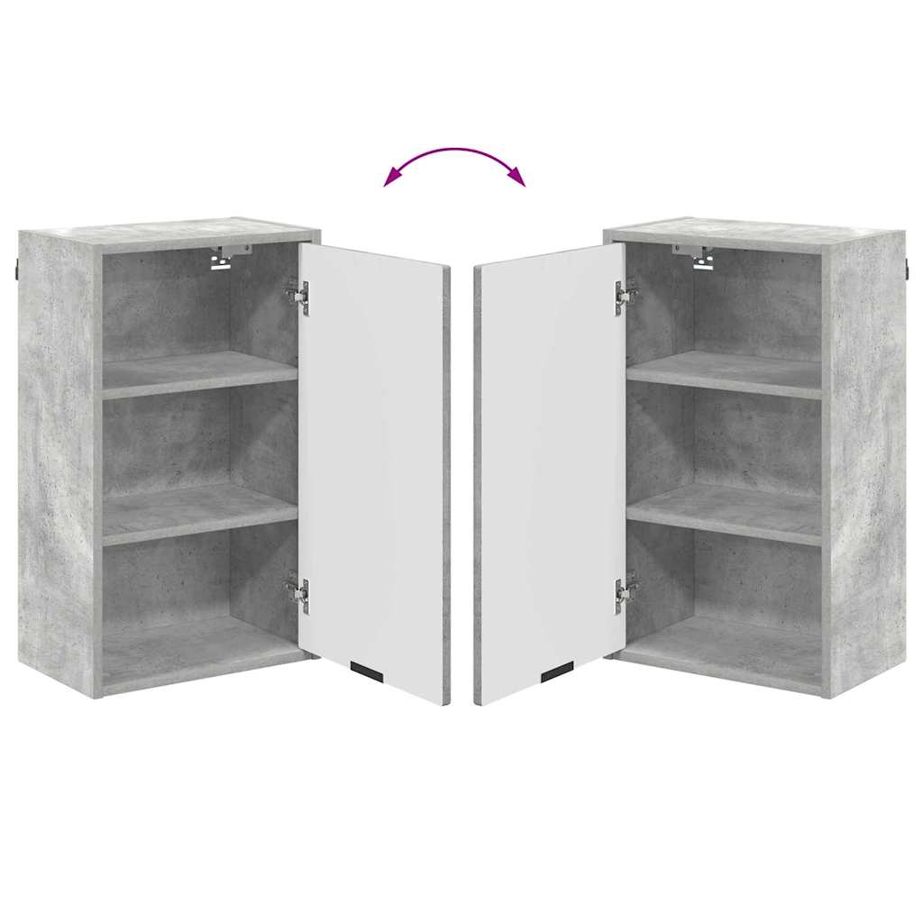 Badezimmermöbel-Set 3 stk. Beton Grau 39,5 x 36 x 88 cm