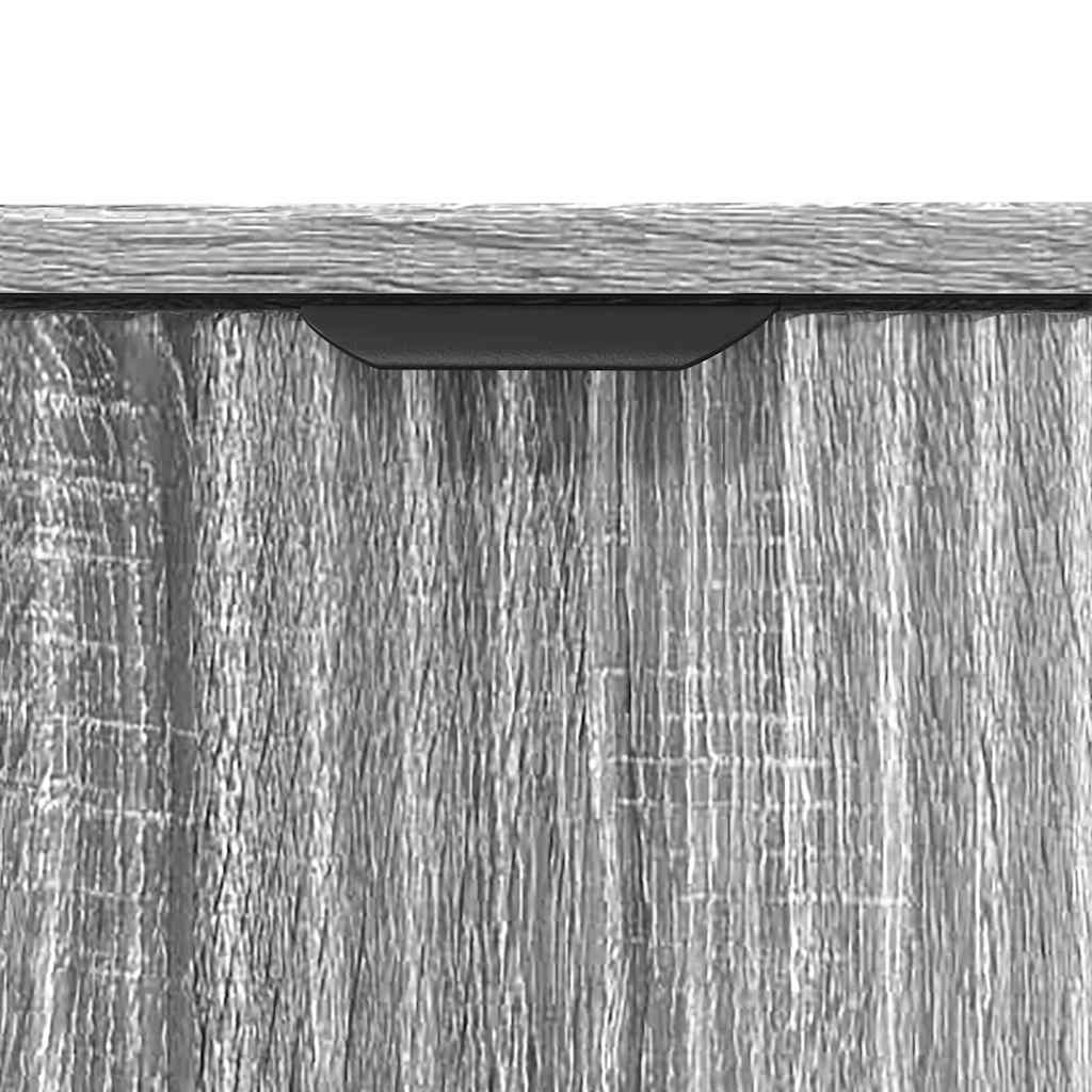 Badezimmermöbel Set mit Regal 3 pcs Grau Sonoma Holzwerkstoff