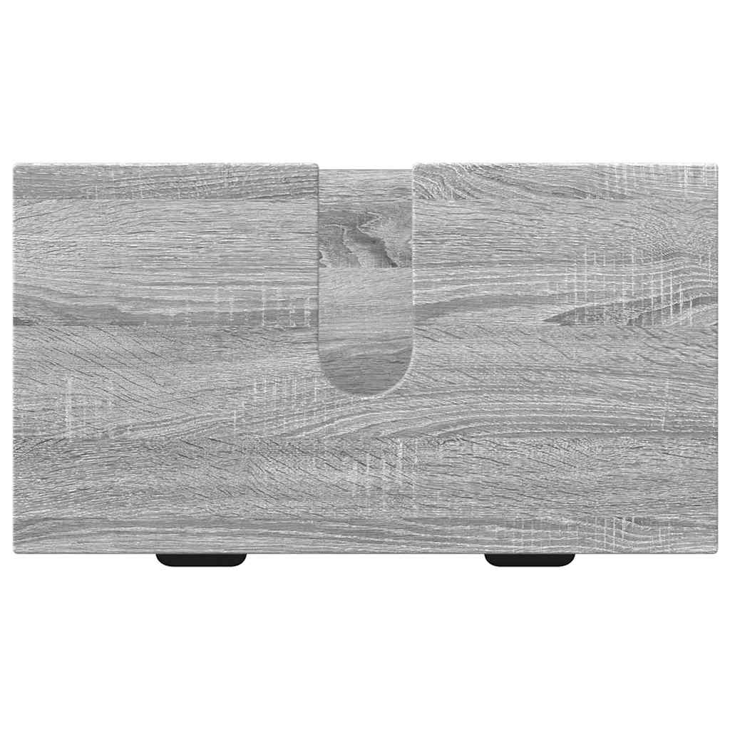 Badezimmermöbel Set mit Regal 3 pcs Grau Sonoma Holzwerkstoff