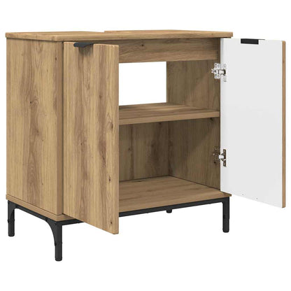 Badezimmermöbel-Set 3 Stk. Artisan-Eiche 39,5 x 36 x 88 cm