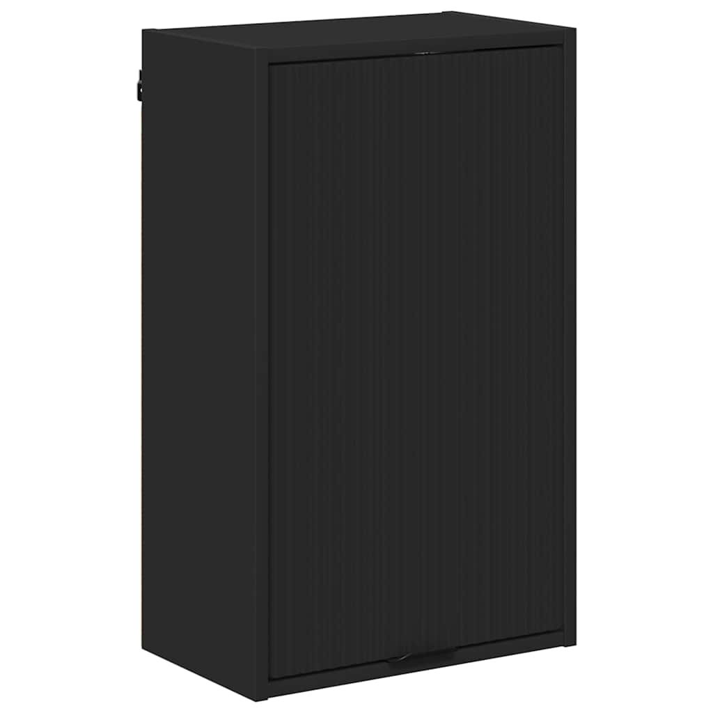 Badezimmermöbel-Set Wandmontiert Schwarz Holzwerkstoff, Metall