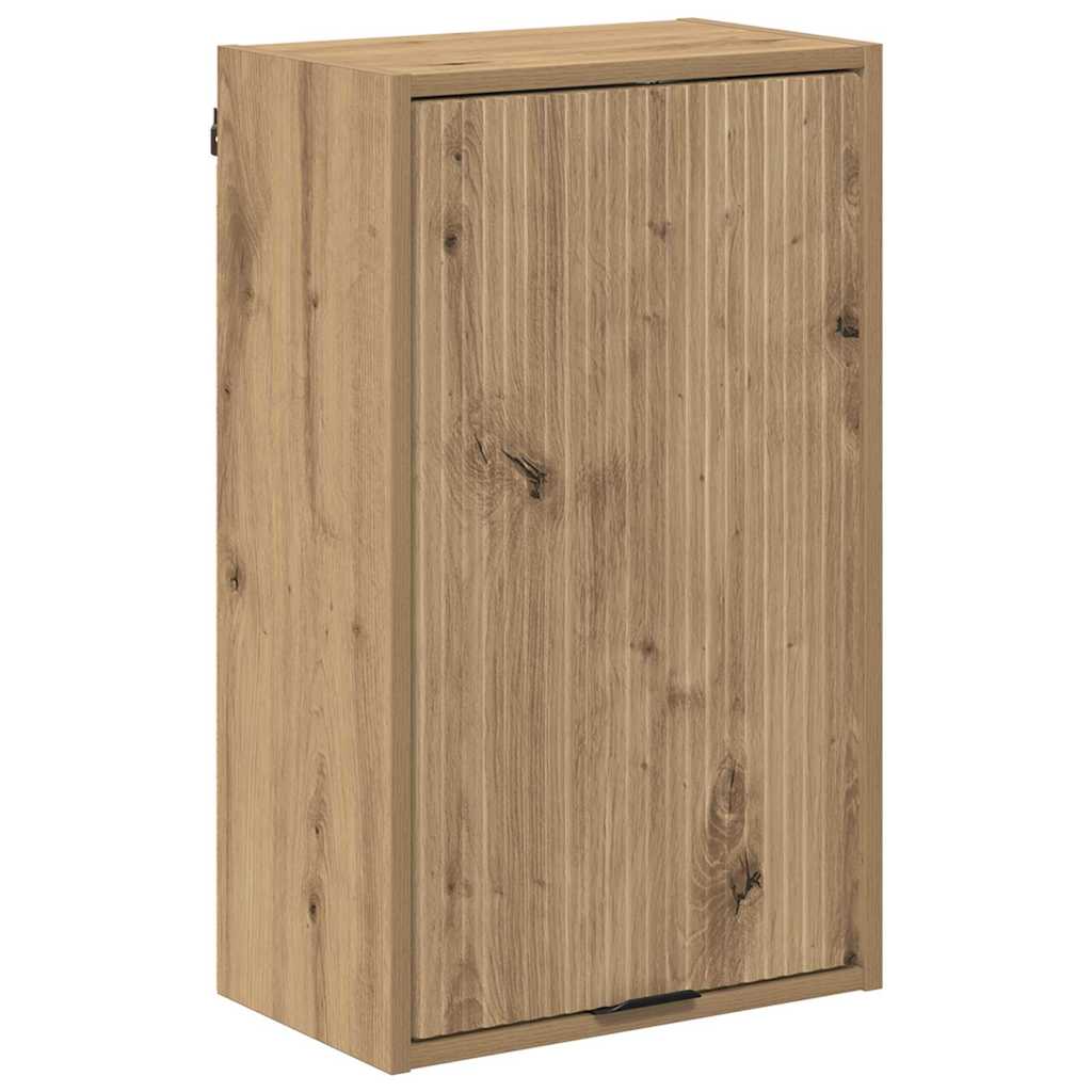 Badezimmermöbel-Set 4 Stk. Artisan-Eiche Holzwerkstoff, Metall