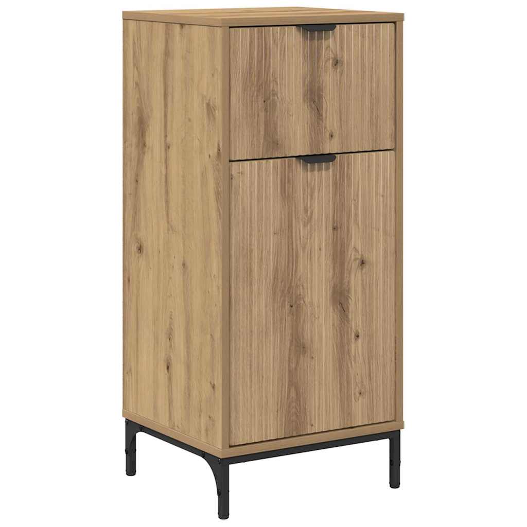 Badezimmermöbel-Set 4 Stk. Artisan-Eiche Holzwerkstoff, Metall