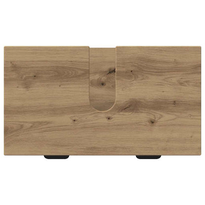 Badezimmermöbel-Set 4 Stk. Artisan-Eiche Holzwerkstoff, Metall
