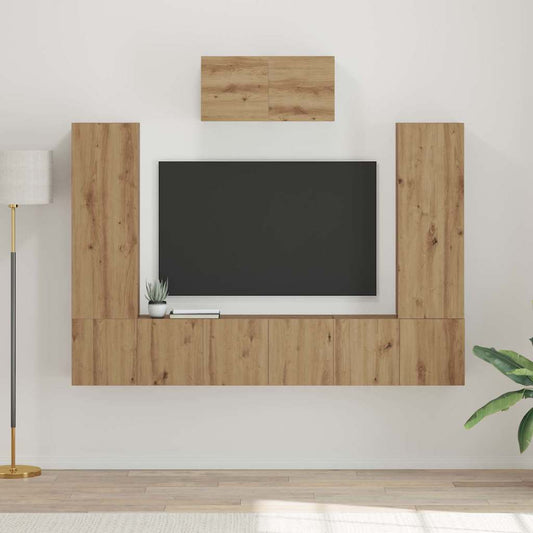 TV-Schrank-Set 7 pcs Artisan-Eiche 180 x 30 x 120 cm