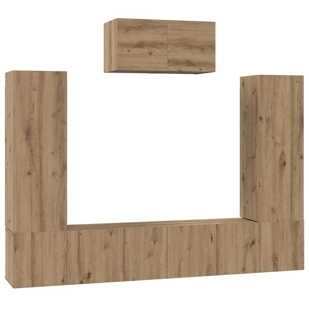 TV-Schrank-Set 7 pcs Artisan-Eiche 180 x 30 x 120 cm