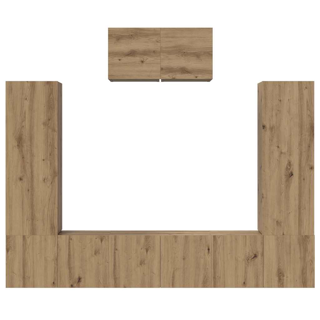 TV-Schrank-Set 7 pcs Artisan-Eiche 180 x 30 x 120 cm
