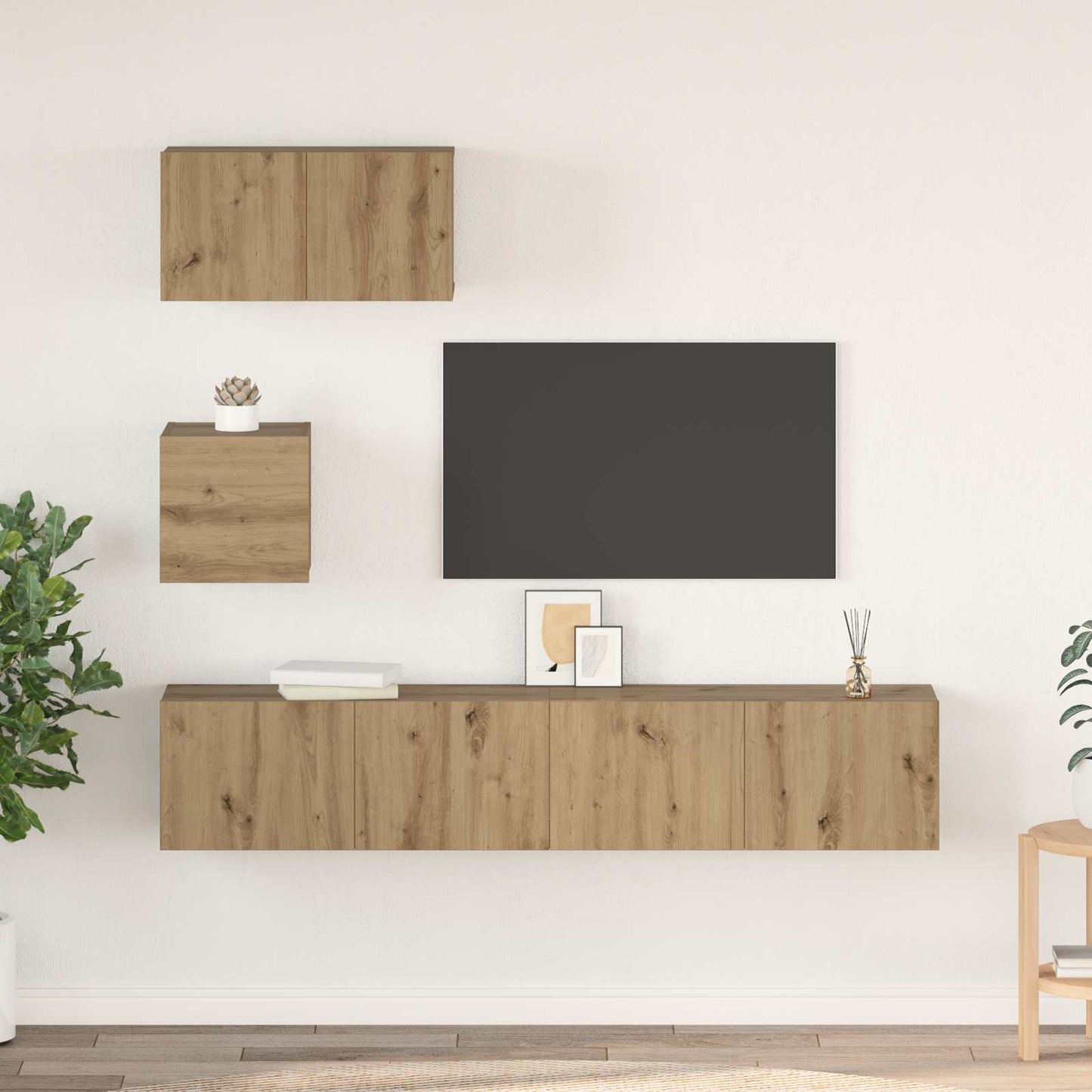 TV-Schrankset 3 pcs Artisan-Eiche Holzwerkstoff