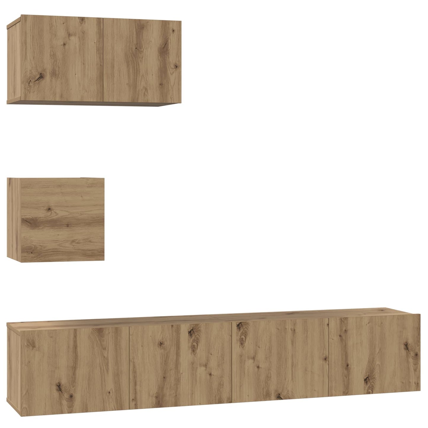 TV-Schrankset 3 pcs Artisan-Eiche Holzwerkstoff