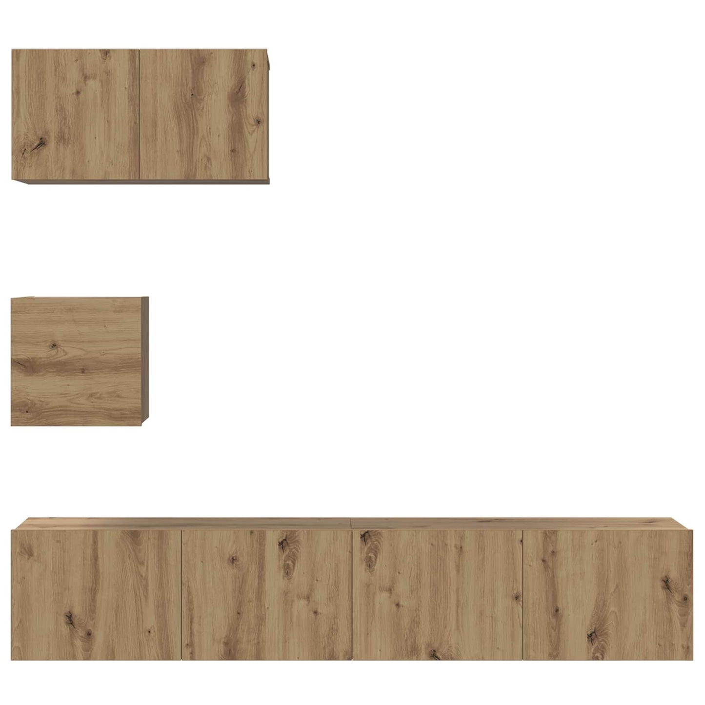 TV-Schrankset 3 pcs Artisan-Eiche Holzwerkstoff
