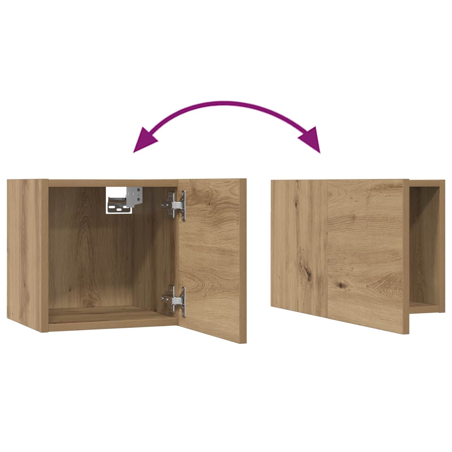 TV-Schrankset 3 pcs Artisan-Eiche Holzwerkstoff