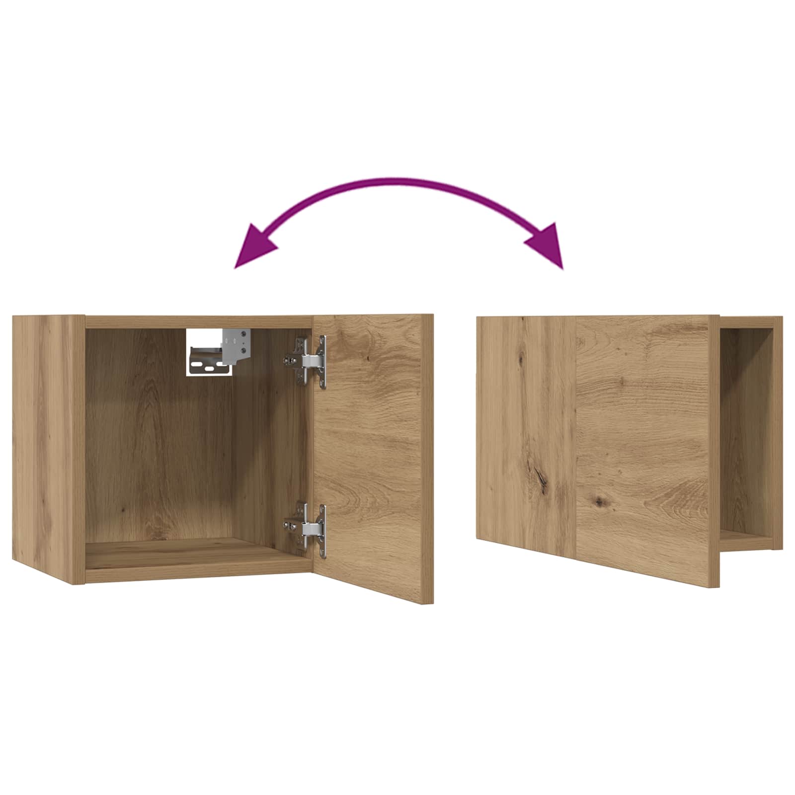TV-Schrankset 3 pcs Artisan-Eiche Holzwerkstoff