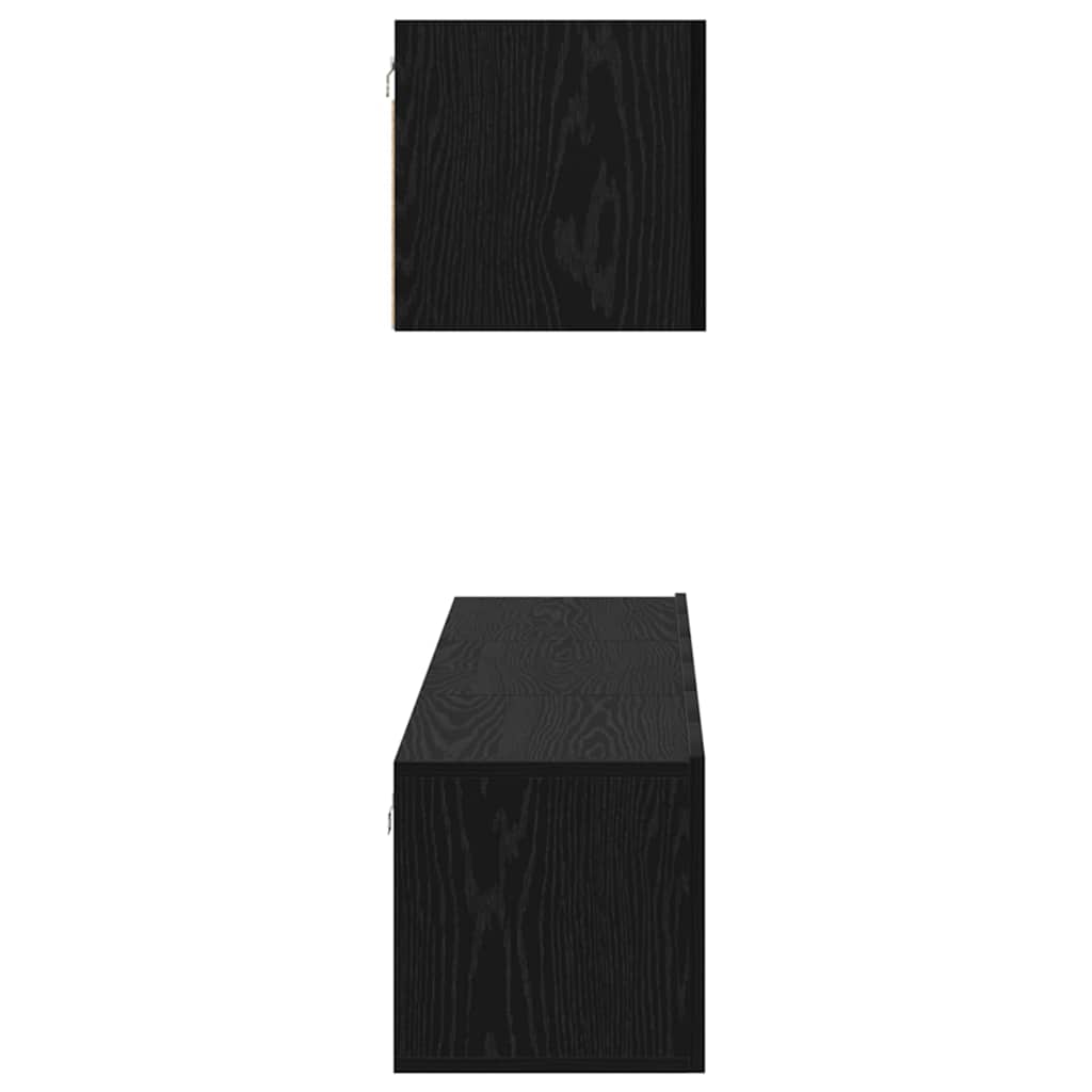 TV-Möbel-Set 4 pcs Schwarz Eichen-Optik 60 x 30 x 30 cm