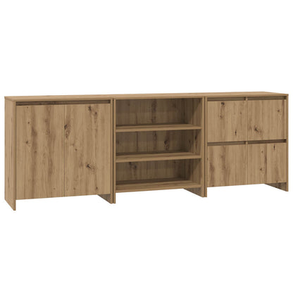 Sideboard 3 stk. Artisan-Eiche 70 x 41 x 75 cm Holzwerkstoff