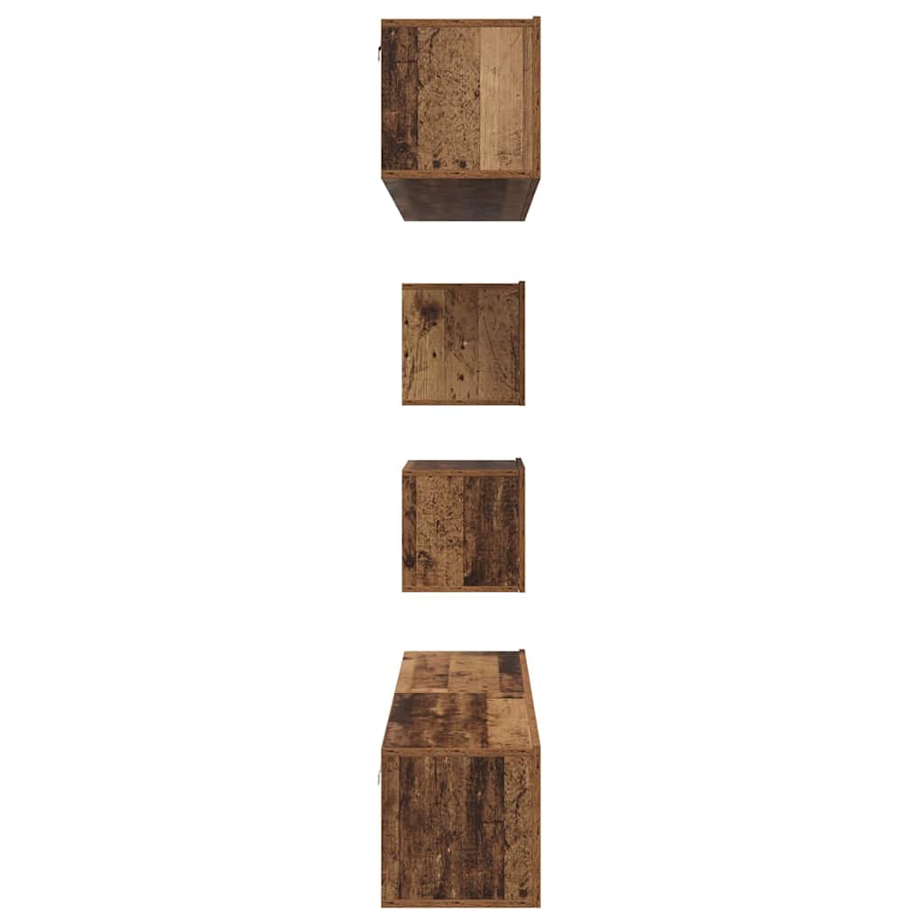 TV-Schrank Set 6 pcs Altholz Mittelgroß Holzwerkstoff