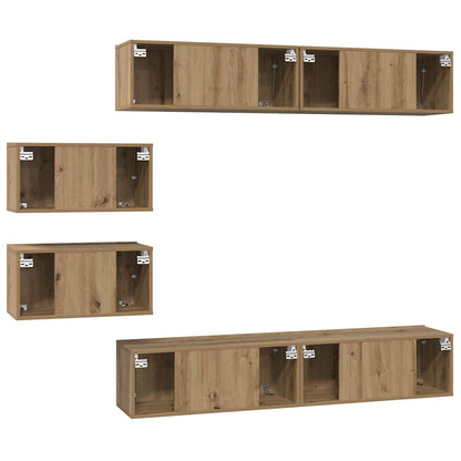 TV-Schrankset 6 stk. Artisan-Eiche Holzwerkstoff