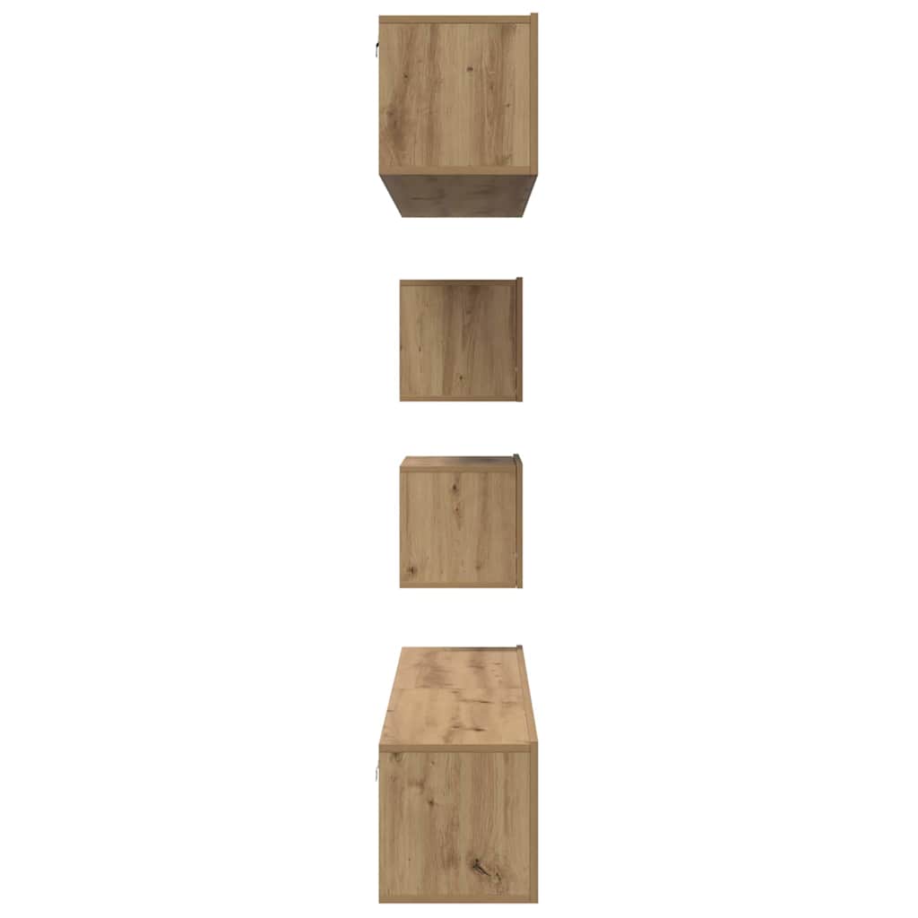 TV-Schrank Set 6 pcs Artisan-Eiche 80 x 30 x 30 cm Mittel